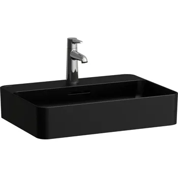 Umyvadlo LAUFEN VAL Umyvadlová mísa, s armaturní deskou 550x400, Černá mat - H8122847161111