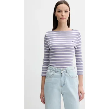 Bavlněné tričko s dlouhým rukávem Tommy Hilfiger černá barva, WW0WW40589 04X, vel. XS