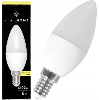 Žárovka LED žárovka Mléčná Svíčka 6W E14 Neutrální Bílá 4000K 480lm Smart Home
