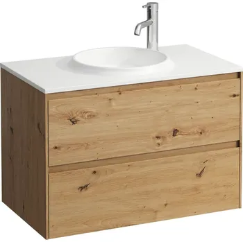 Koupelnový nábytek LAUFEN LANI Skříňka pod umyvadlo, 2 zásuvky, pro umyvadlo H814074 z materiálu Marbond 770x440, Divoký dub - H4042621122671