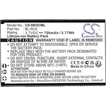 Baterie pro mobilní telefon Baterie Cameron Sino CS-NK5CML pro Nokia 6265i - neoriginální