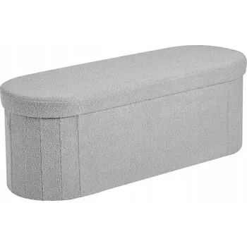 Taburet VEVOR Puf s úložným prostorem 110x38x38 cm, skládací, odolný proti skvrnám, šedý