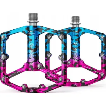 Pedál na kolo Platformové pedály na kolo hliníkové 3 strojní ložiska Gewage Duhové