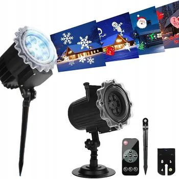 Světelný efekt VÁNOČNÍ LASEROVÝ LED PROJEKTOR SVĚTELNÝ PROJEKTOR NA DŮM REFLEKTOR IP65 + DÁLKOVÉ OVLÁDÁNÍ