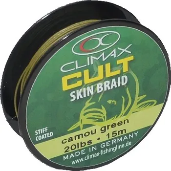 Rybářská šňůra CLIMAX HUNTERS BRAID SILT 25LBS 20M - Pletená šňůra na návazce, Silt, 25LB, 20m