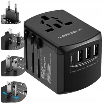 Bezpečnostní kamera Univerzální cestovní adaptér LENCENT