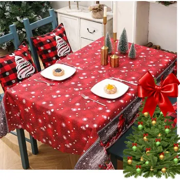 ubrus UBRUS VODĚODPUDIVÝ NA VÁNOČNÍ STŮL 150x180 CM VÁNOČNÍ MOTIV