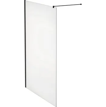 LAUFEN PRO Sprchová zástěna Walk-In 140 × 200 cm, tloušťka skla 8 mm, s upevňovacími prvky pro sprchové vaničky do šířky 100 cm 1380x76, Černá mat - H2609534500001