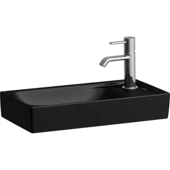 LAUFEN MEDA Umývátko, s armaturní deskou vpravo 460x235, Černá mat - H8151137161141