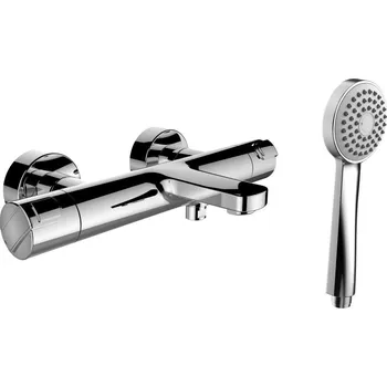 Vodovodní baterie LAUFEN CITYPRO Vanová nástěnná termostatická baterie, s ruční sprchou a sprchovou hadicí, chrom 1x1, no colour - HF500960100600