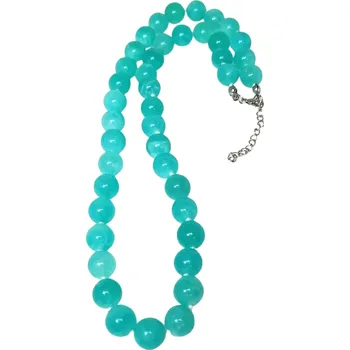 Náhrdelník Amazonitový náhrdelník AA 10 mm s chirurgickou ocelí