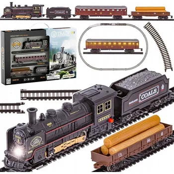 Vláček a vláčkodráha ELEKTRICKÁ VLÁČKODRÁHA SADA VLAKŮ VLÁČEK VAGÓNY NA BATERIE