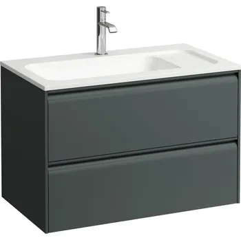 Koupelnový nábytek LAUFEN MEDA Skříňka pod umyvadlo, 2 zásuvky, pro umyvadlo H814117 z materiálu Marbond 770x440, Šedá traffic - H4216820112661