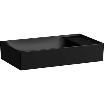 Umyvadlo LAUFEN MEDA Umyvadlová mísa, s armaturní deskou vpravo a vlevo 600x350, Černá mat - H8121137161121