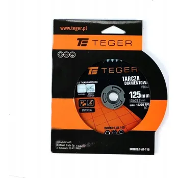 Řezný kotouč Diamantový kotouč na mokré řezání plný 125x22.23 TEGER