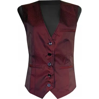 DÁMSKÁ ČÍŠNICKÁ VESTA BEZ RUKÁVŮ VEL. 36 BORDOVÁ 195232