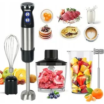 Tyčový mixér Bedee VÝKONNÝ TYČOVÝ MIXÉR MULTIFUNKČNÍ 800 W stříbrný