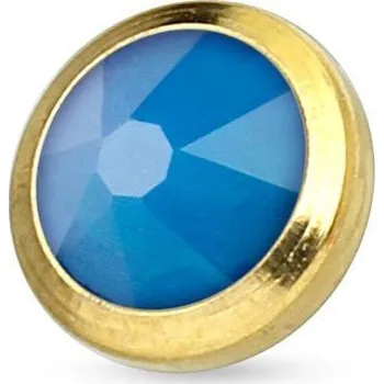 Piercing Zlacený microdermal piercing 4 mm (modrá)