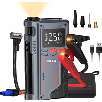 Powerbanka Startovací zařízení 1000A 3v1 Přenosná pumpa 150PSI Powerbanka 20000mAh