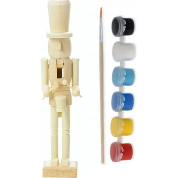 Dřevěná hračka Louskáček Dřevěná figurka pro malování Kreativní sada Dárek