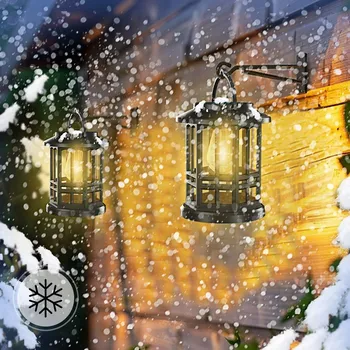 Venkovní osvětlení 2 KS Solární LED lucerna, zahradní dekorativní lampa, lampion 3200K