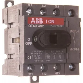 Vrták Odpínač zátěže 4P 40A bez rukojeti OT40F4N2 1SCA104932R1001