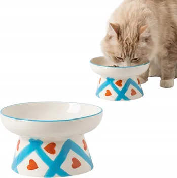 miska pro kočku MISKA PRO KOČKY KERAMICKÁ SNADNÁ NA MYTÍ BEZPEČNÁ PRO KOČKY SIEMIEC