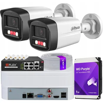 Bezpečnostní kamera Sada monitoringu se 2 kamerami IPC-HFW1439TL1-A-IL 4Mpx Smart Dual Light + SMD