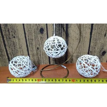 Vánoční ozdoba Háčkovaná vánoční ozdoba - koule, průměr 7 cm