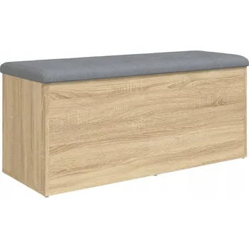 VidaXL Lavice s úložným prostorem, dub sonoma, 102 x 42 x 45 cm