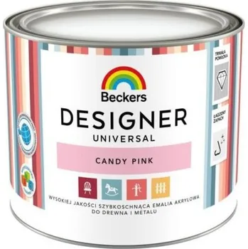 Vrták Beckers Designer Univerzální Email na Dřevo a Kov Candy Pink 0,5L