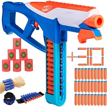 Dětská zbraň PISTOLE NERF N SERIES N1 INFINITE SADA 110 ŠIPEK PÁSKA 6x TERČE
