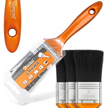 Malířský štětec 3x PLOCHÝ MALÍŘSKÝ ŠTĚTEC 50 mm na Laky, Barvy, Nábytek a Dřevo Z1-P