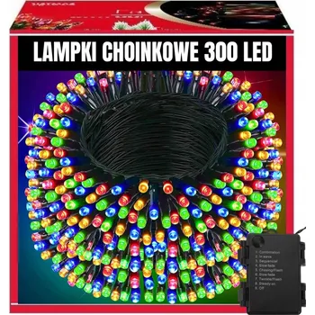 Vánoční dekorace VÁNOČNÍ OSVĚTLENÍ NA STROMEČEK 300 LED VNITŘNÍ VENKOVNÍ MULTIKOLOR VÁNOČNÍ 21M