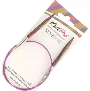 Jehlice KnitPro Symfonie kruhové fixní jehlice 5,5mm 50cm (KnitPro Symfonie kruhové dřěvěné jehlice 5,5mm 50cm)