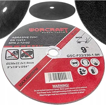 Řezný kotouč KOTOUČ NA ŘEZÁNÍ KOVŮ 230 mm Worcraft GSC-F22/230-1.9H Pro rozbrušovačku