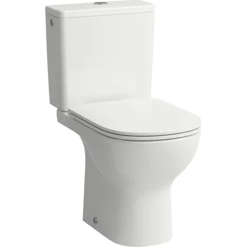 Klozet LAUFEN LUA Stojící kombinační set, rimless, svislý odpad, spodní napouštění vody 650x360, Bílá - H8260860007611