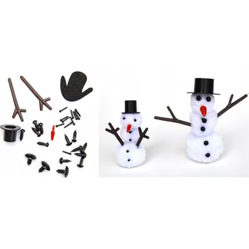 kreativní sada Kreativní doplňky pro výrobu sněhuláků Aliga BKZ-6457 27 el.