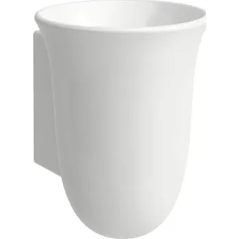 Držák na kartáček LAUFEN THE NEW CLASSIC Držák na zubní kartáčky, včetně instalační sady 105x95, Bílá mat - H8738547570001