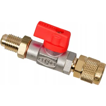 Ventil Kuličkový uzavírací ventil pro hadici 1/4" Refco červený CA-1/4"SAE-R