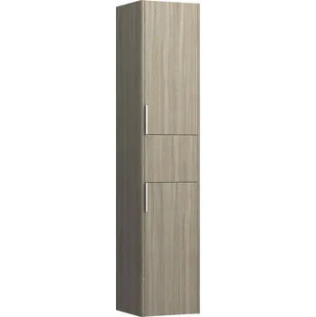 Nábytek LAUFEN BASE Vysoká skříňka, 2 dvířka a zásuvka, závěsy dvířek vpravo (bočnice korpusu s radiusem) 350x335, Světlý jilm - H4027121102621