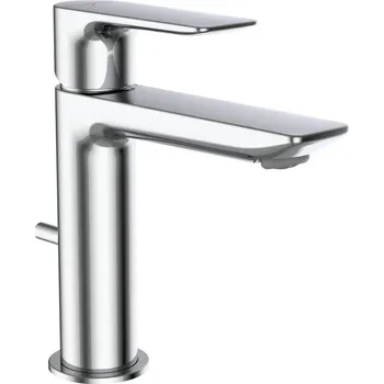 Vodovodní baterie LAUFEN CITYPLUS Umyvadlová páková baterie Eco+ (středová poloha ovládací páčky spustí studenou vodu), s pevným výtokem 110 mm, s automatickou výpustí, chrom 395x260, no colour - HF505301100000