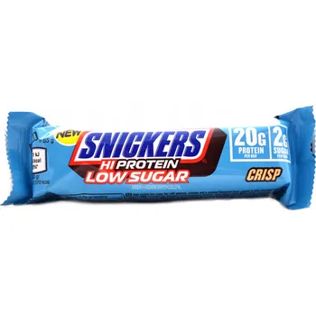 Snickers HiProtein Low Sugar Crisp Bar 55g PROTEINOVÁ TYČINKA MLÉKA MILK CHOCO