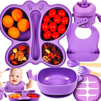 SILIKONOVÉ NÁDOBÍ SADA 8 KS PRO DĚTI A MIMINKA