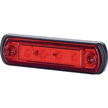 Přídavný světlomet Obrysová LED lampa 0,5/1W obdélníková 12/24V červená 4 LED gopart New Holl