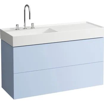Koupelnový nábytek Kartell LAUFEN Skříňka pod umyvadlo, se 2 zásuvkami, včetně organizéru, pro umyvadlo H813332 1180x450, Šedomodrá - H4076480336451
