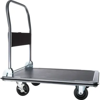 Rudl TecTake GmbH 402778 plošinový vozík s brzdami - černá,300 kg