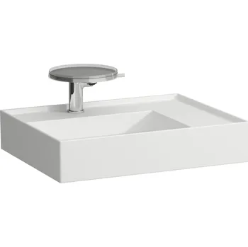 Umyvadlo Kartell LAUFEN Umyvadlo, polička vpravo, se speciálním skrytým vývodem 600x460, Bílá mat - H8103347571111