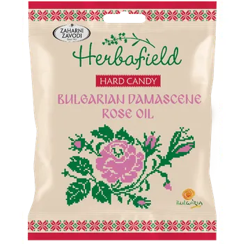 Bonbon Herbafield tvrdé bonbóny damašská růže 49g