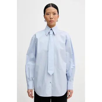 Dámská košile Bavlněná košile Karl Lagerfeld B1W11002 modrá 55X, vel. 36